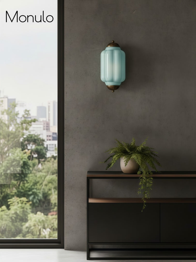 Milk Glass Wall Lamp for Bedroom Hall Scandinavian Style - Lamylie