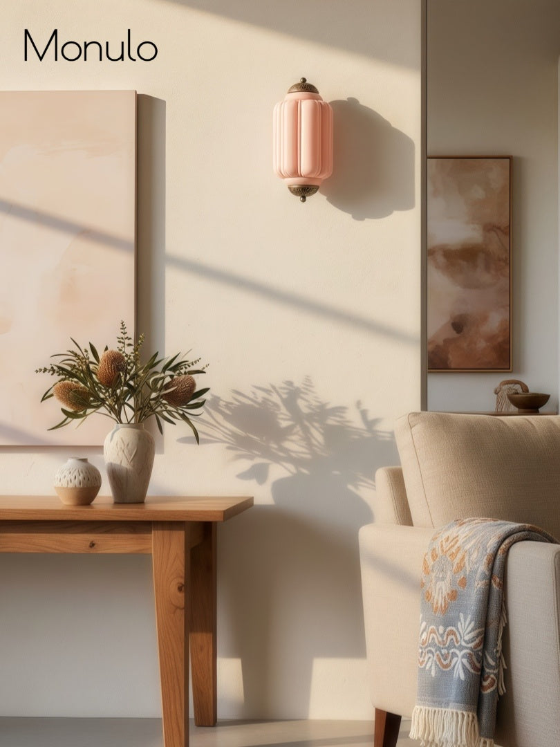 Milk Glass Wall Lamp for Bedroom Hall Scandinavian Style - Lamylie