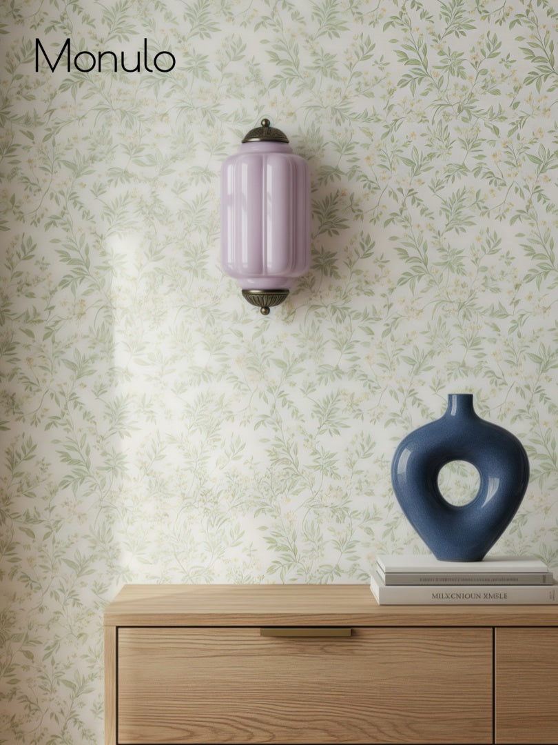 Milk Glass Wall Lamp for Bedroom Hall Scandinavian Style - Lamylie