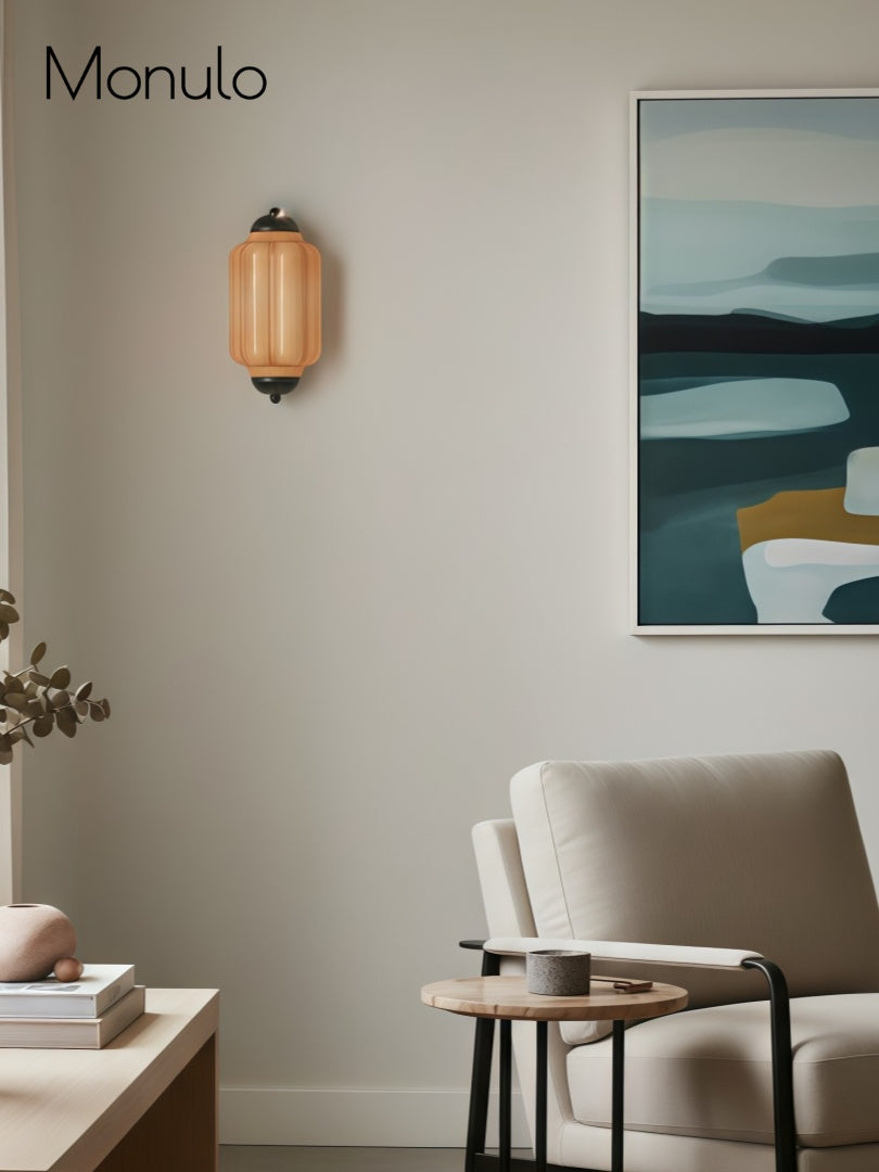 Milk Glass Wall Lamp for Bedroom Hall Scandinavian Style - Lamylie