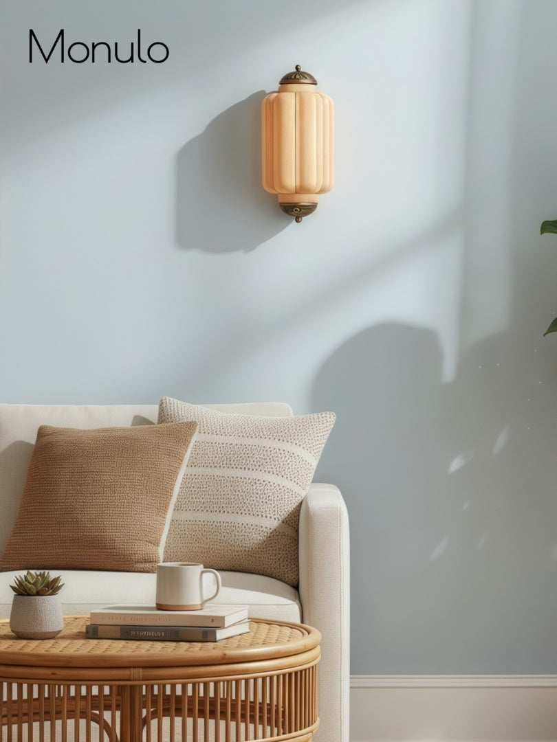 Milk Glass Wall Lamp for Bedroom Hall Scandinavian Style - Lamylie