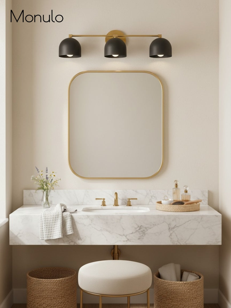Wall Lamp Dome Shade Mid-Century Retro Design Bathroom Hallway - Lamylie