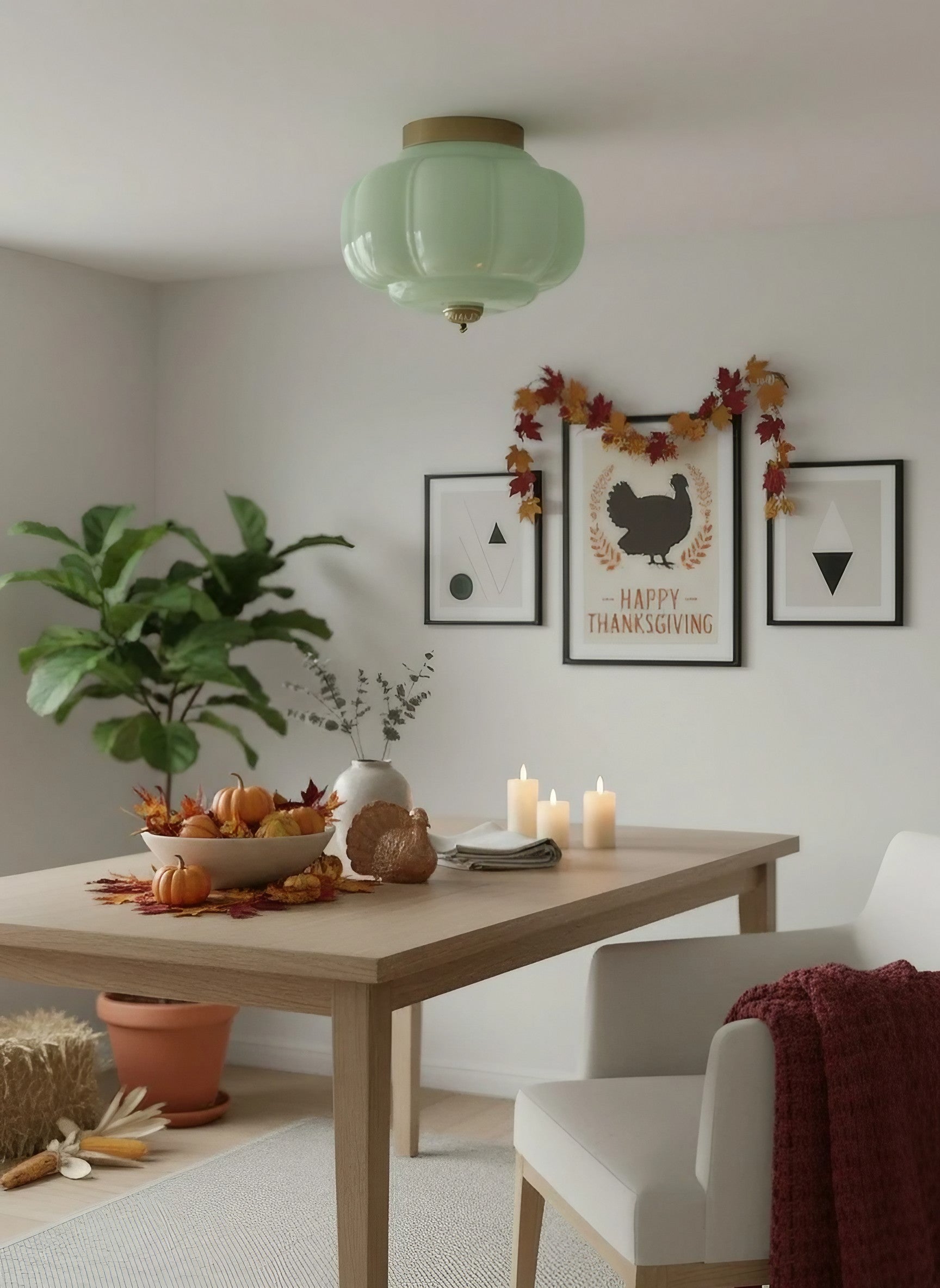 Ceiling Lamp Milk Glass Shade Modern Lighting Scandinavian Style Living Room Dining Room Bedroom Flush Mount - Lamylie