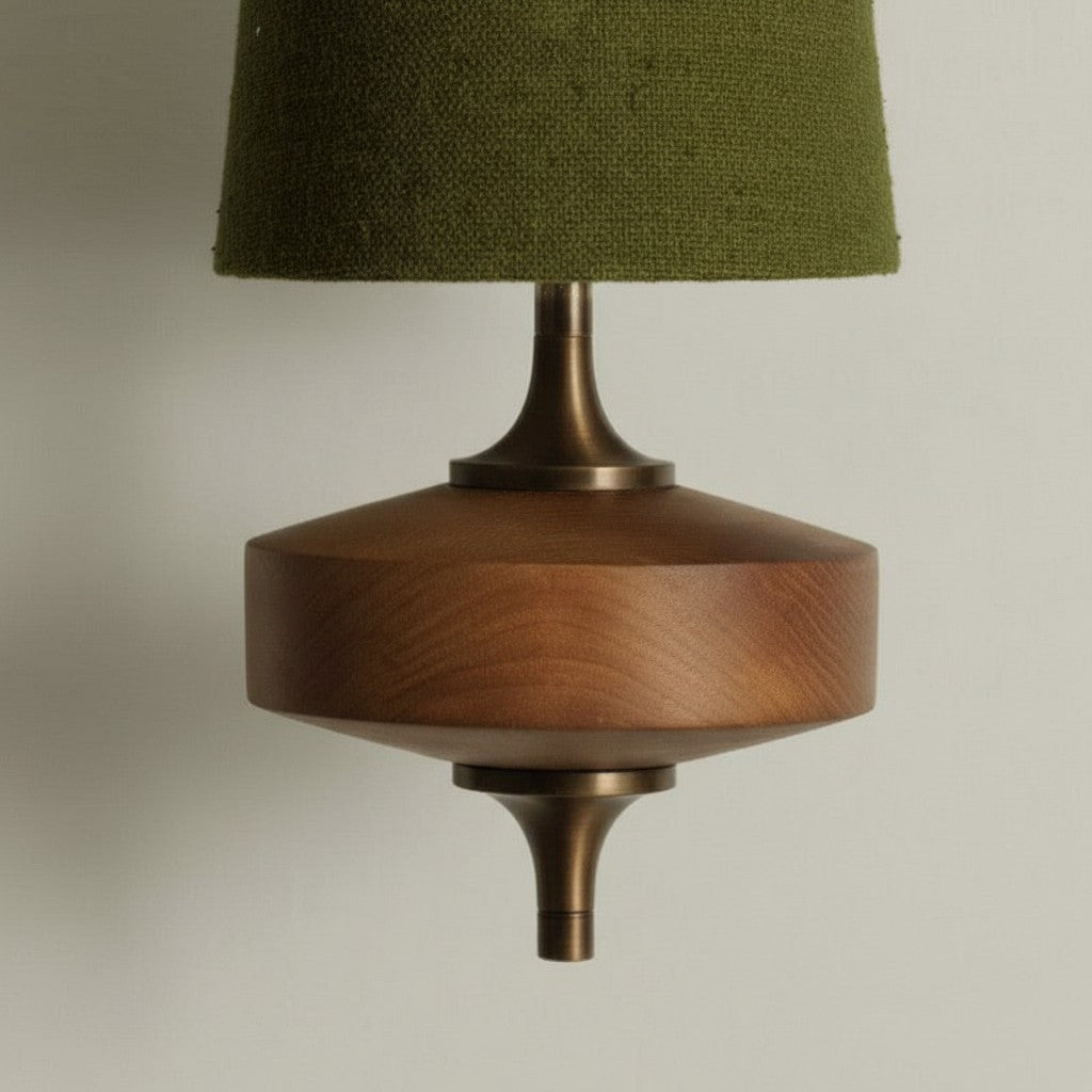 Retro Wall Lamp with Fabric Shade | Vintage Lighting for Bedroom - Lamylie