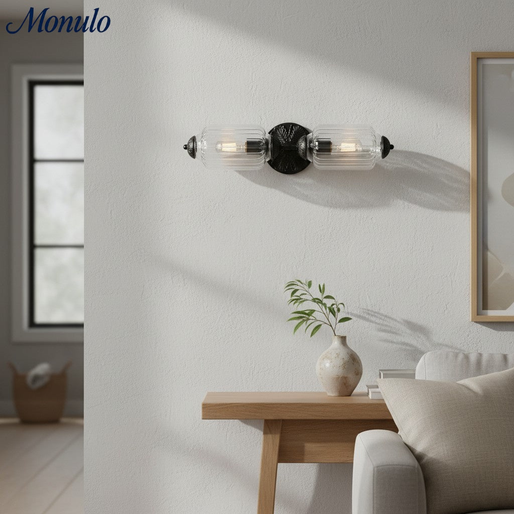 Eloise Vintage Wandleuchte aus Milchglas mit gewelltem Rand - Moderne Akzentbeleuchtung für Bad und Schlafzimmer