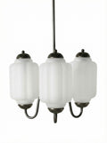 Milk Glass Chandelier Vintage Finish Timeless Elegance Classic Lighting for Dining Room Living Room - Lamylie