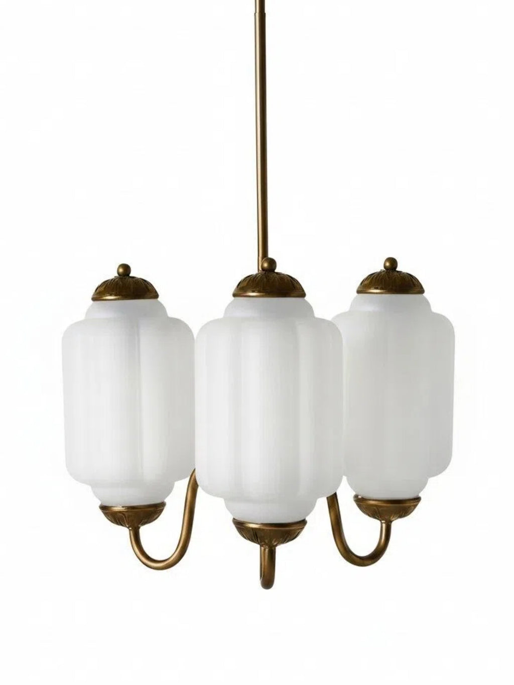 Milk Glass Chandelier Vintage Finish Timeless Elegance Classic Lighting for Dining Room Living Room - Lamylie
