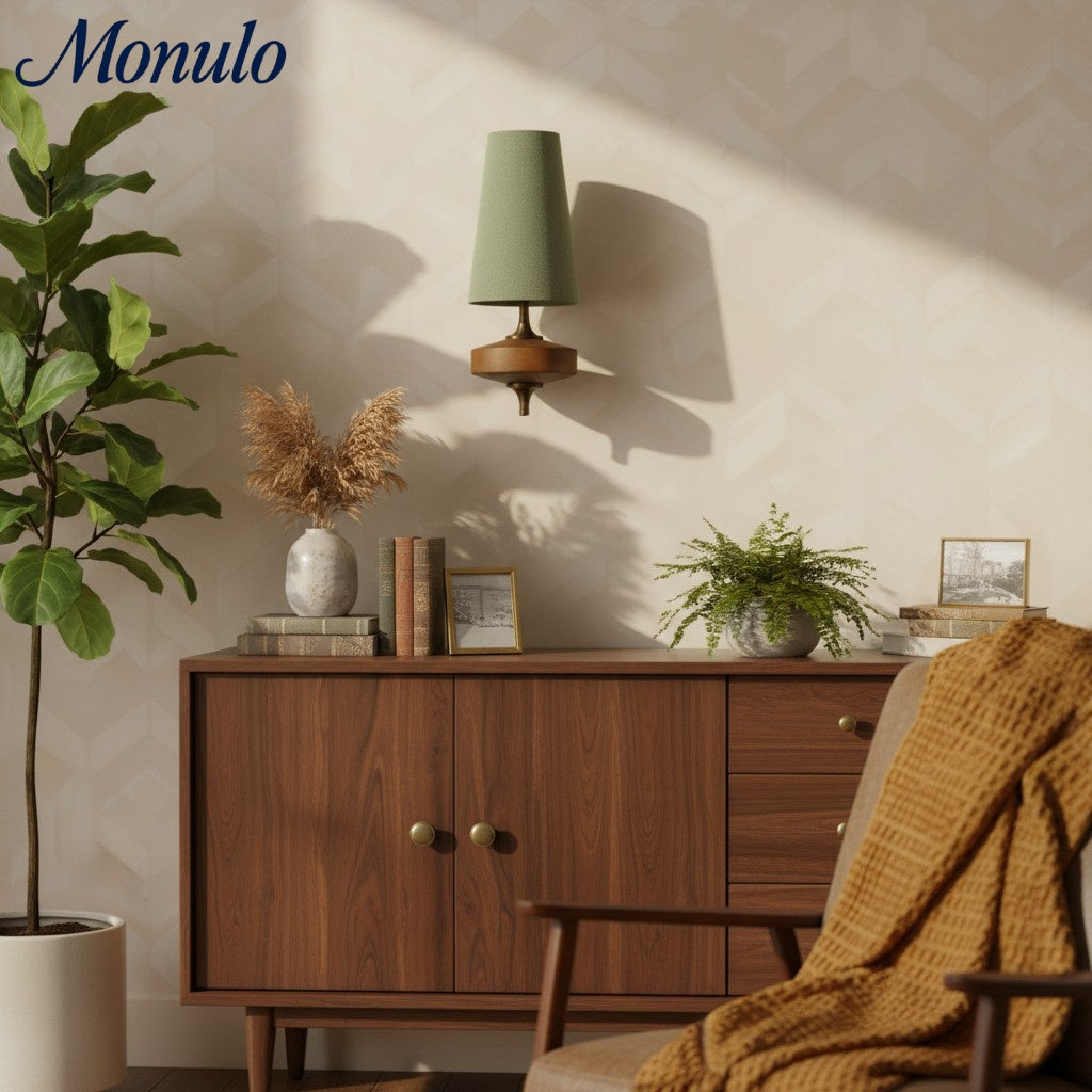 Retro Wall Lamp with Fabric Shade | Vintage Lighting for Bedroom - Lamylie