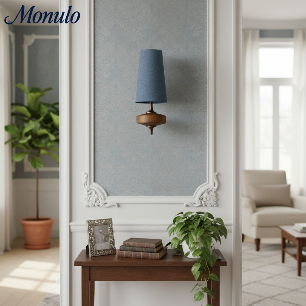 Retro Wall Lamp with Fabric Shade | Vintage Lighting for Bedroom - Lamylie
