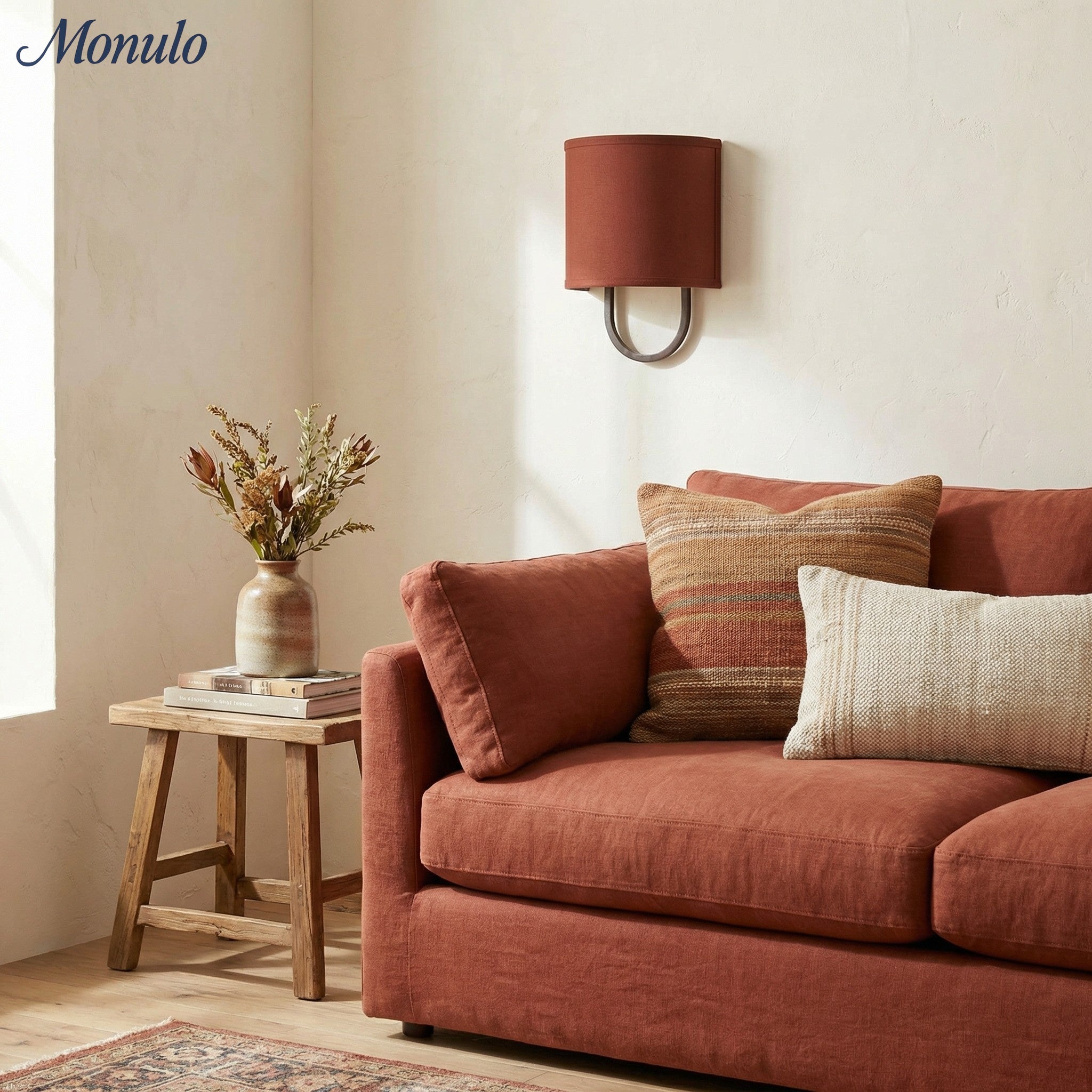 Wall Lamp Fabric Shade | Modern Bedroom Wall Lighting for Cozy Ambiance - Lamylie