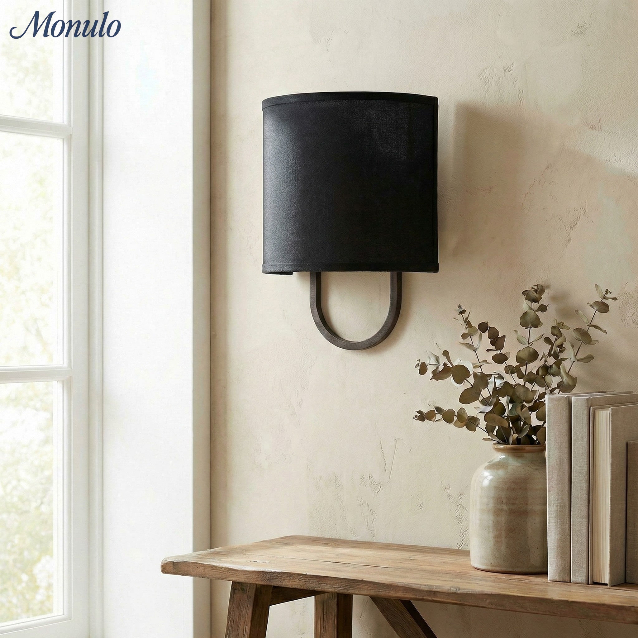 Wall Lamp Fabric Shade | Modern Bedroom Wall Lighting for Cozy Ambiance - Lamylie