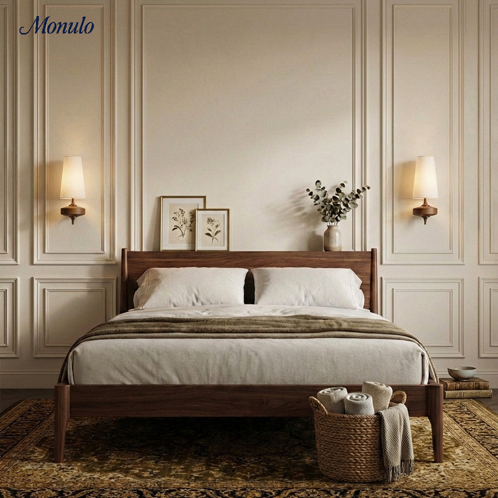 Retro Wall Lamp with Fabric Shade | Vintage Lighting for Bedroom - Lamylie