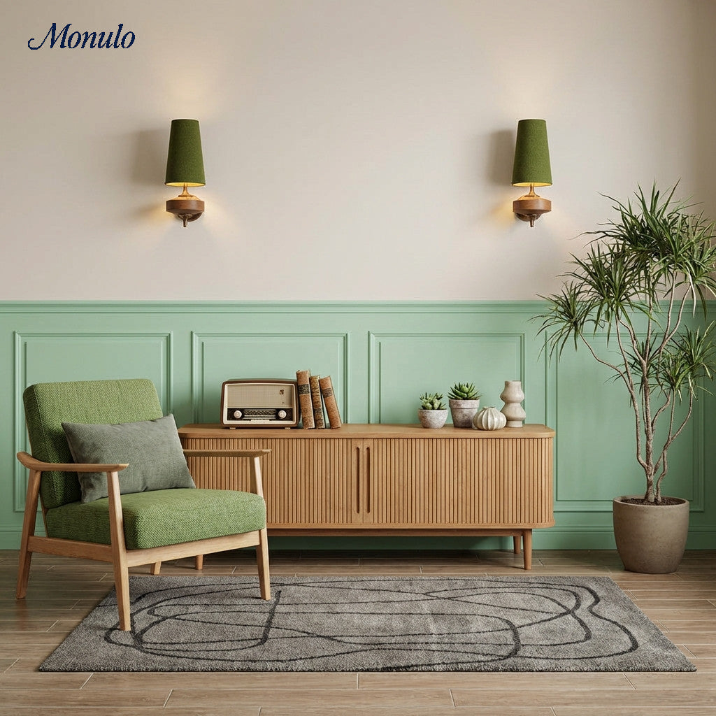 Retro Wall Lamp with Fabric Shade | Vintage Lighting for Bedroom - Lamylie
