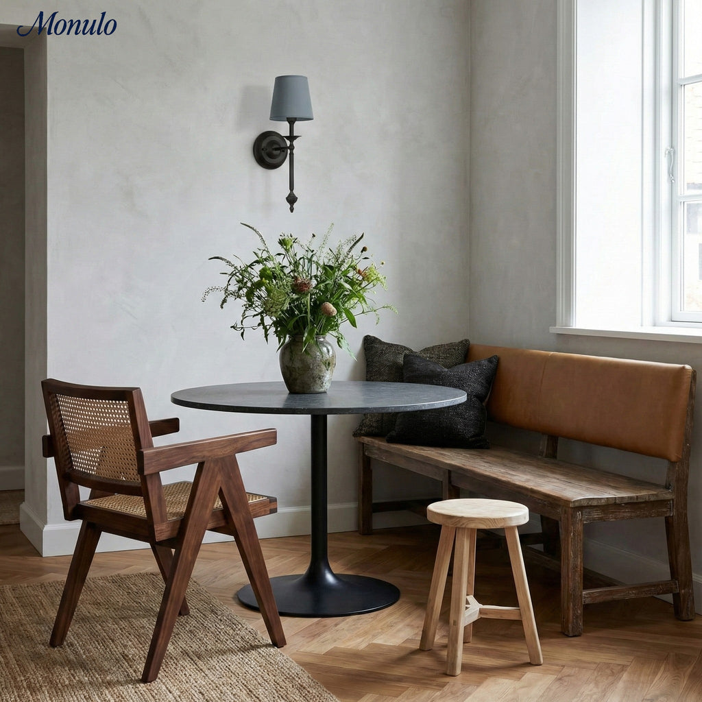 Stoffwandleuchte mit Vintage-Kupfer-Finish | Atmosphärische Beleuchtung für Flur, Schlafzimmer und Wohnzimmer - Lamylie