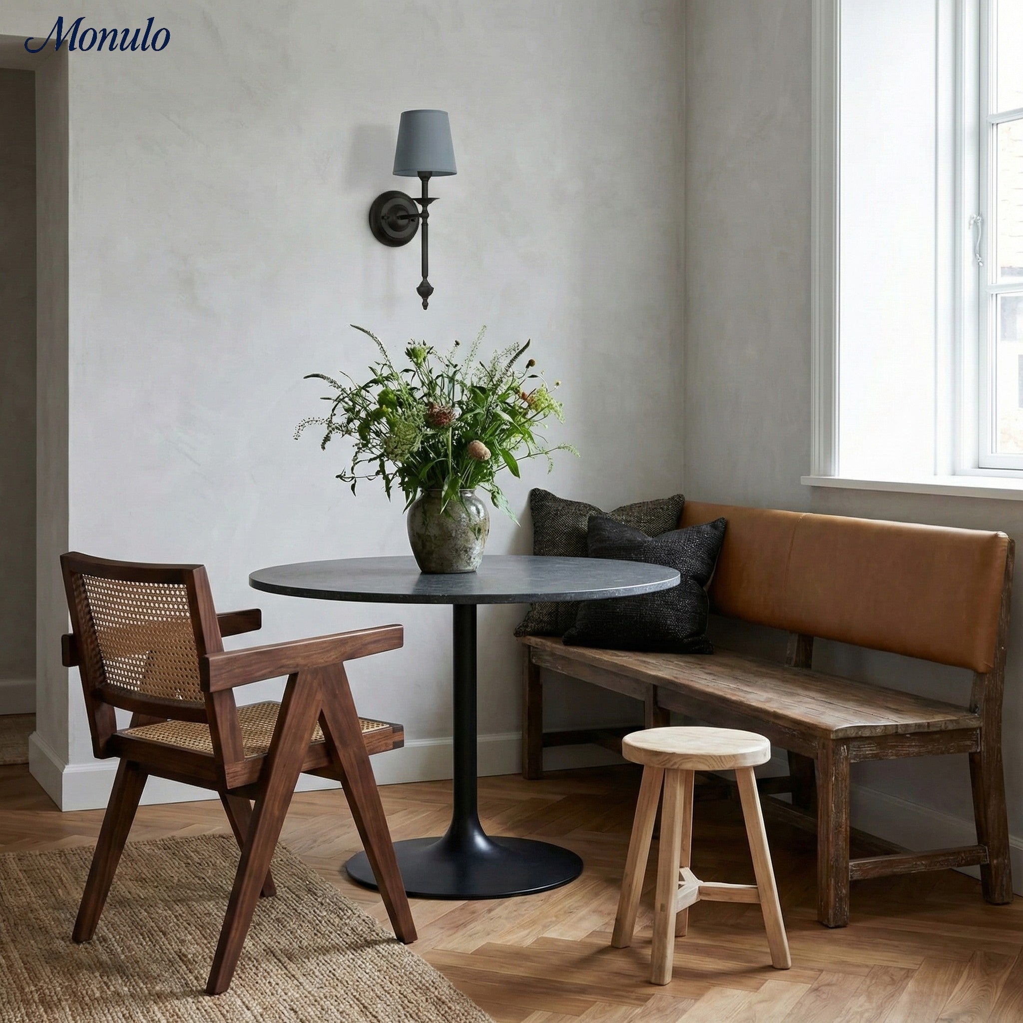 Stoffwandleuchte mit Vintage-Kupfer-Finish | Atmosphärische Beleuchtung für Flur, Schlafzimmer und Wohnzimmer - Lamylie