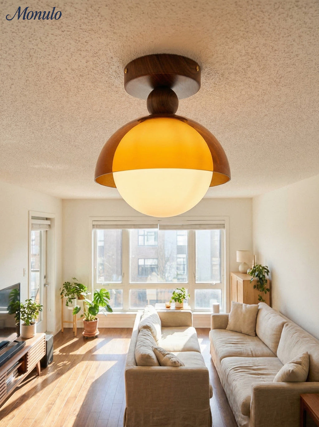 Vintage Ceiling Lamp with Sunset Tones for Hallway and Entrance | Modern Ambient Lighting - Lamylie