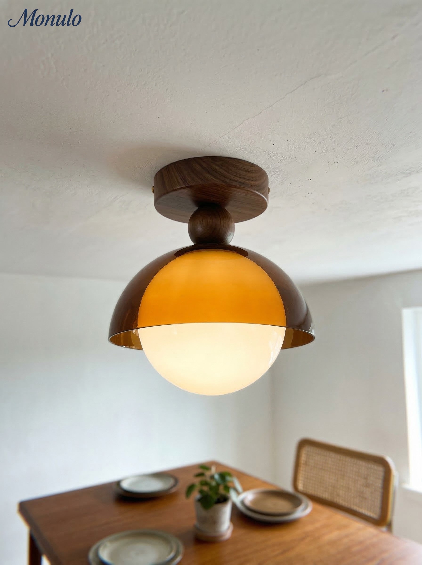 Vintage Ceiling Lamp with Sunset Tones for Hallway and Entrance | Modern Ambient Lighting - Lamylie