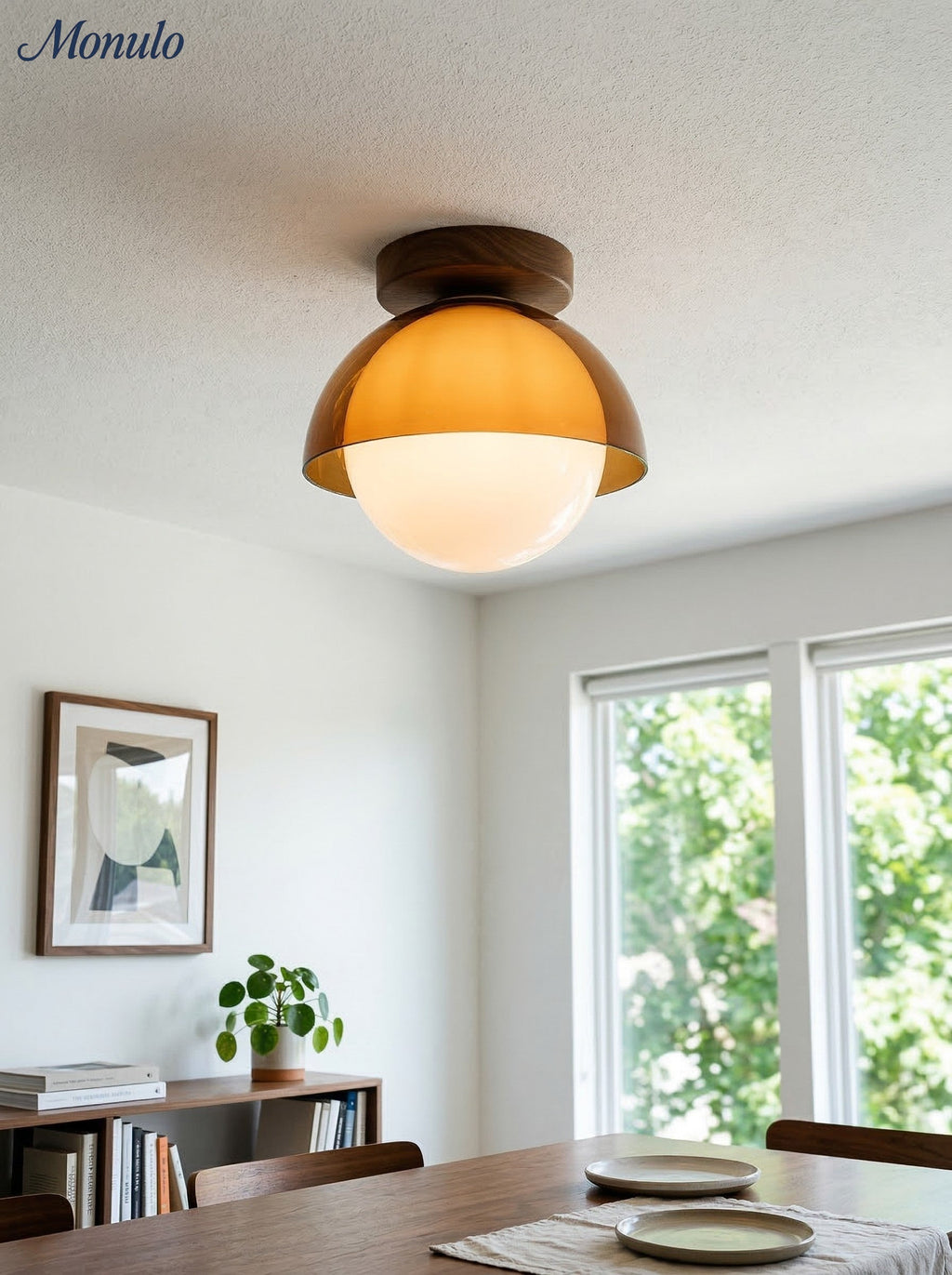 Vintage Ceiling Lamp with Sunset Tones for Hallway and Entrance | Modern Ambient Lighting - Lamylie