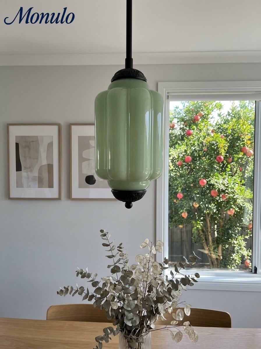 Vintage Glass Pendant Lamp with Nostalgic Look | Refined Lighting for Dining Room and Kitchen - Lamylie