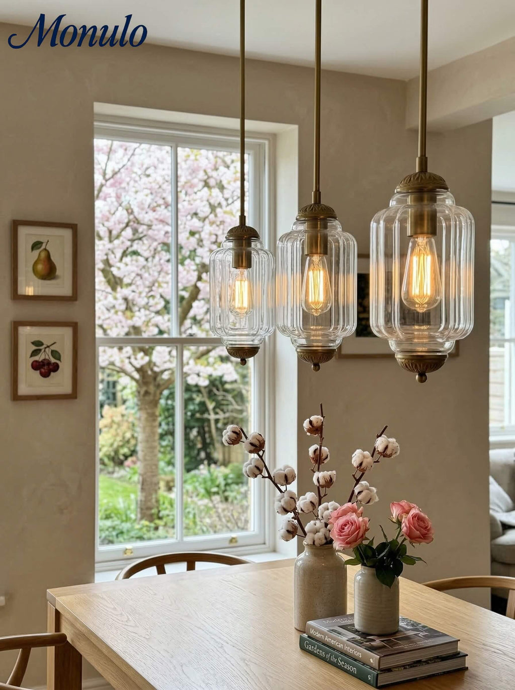 Vintage Glass Pendant Lamp with Nostalgic Look | Refined Lighting for Dining Room and Kitchen - Lamylie