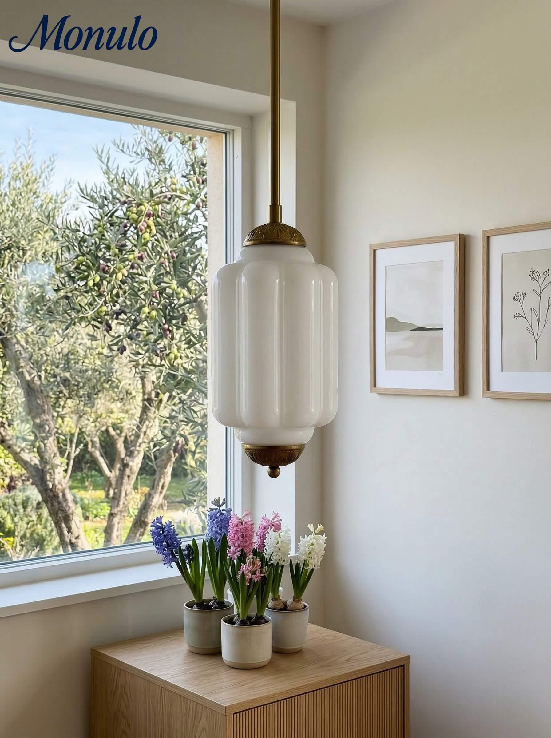 Vintage Glass Pendant Lamp with Nostalgic Look | Refined Lighting for Dining Room and Kitchen - Lamylie