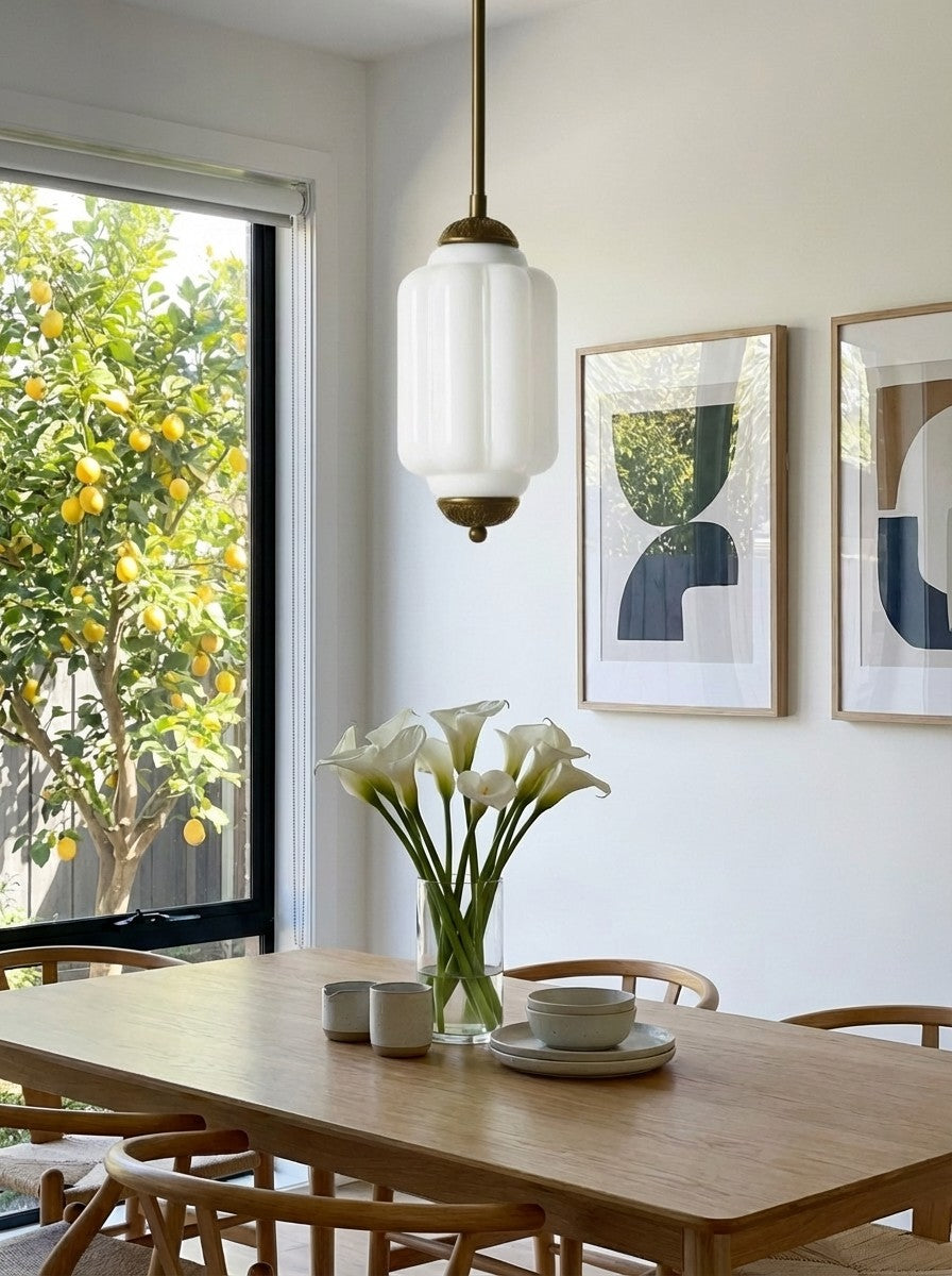 Vintage Glass Pendant Lamp with Nostalgic Look | Refined Lighting for Dining Room and Kitchen - Lamylie