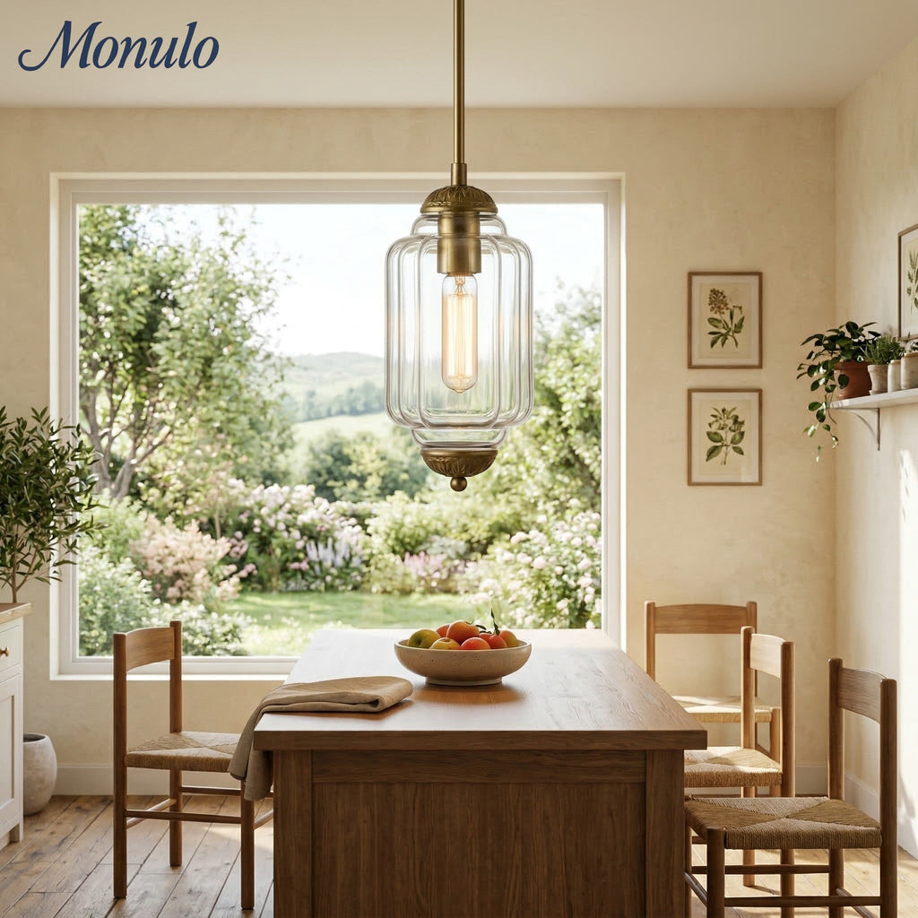 Vintage Milk Glass Pendant Lamp with Wavy Edge | Scandinavian Atmosphere Lighting for Kitchen and Bedroom - Lamylie