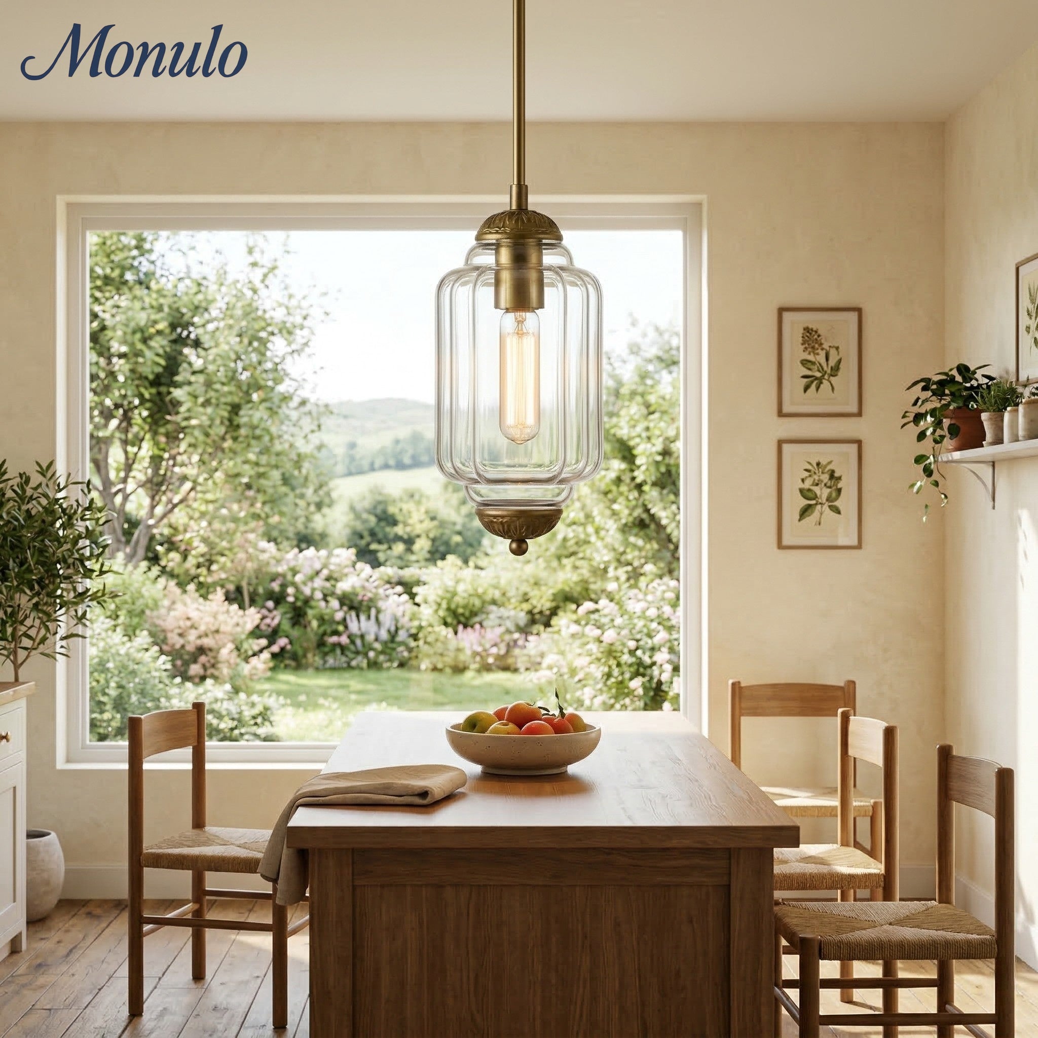 Vintage Milk Glass Pendant Lamp with Wavy Edge | Scandinavian Atmosphere Lighting for Kitchen and Bedroom - Lamylie