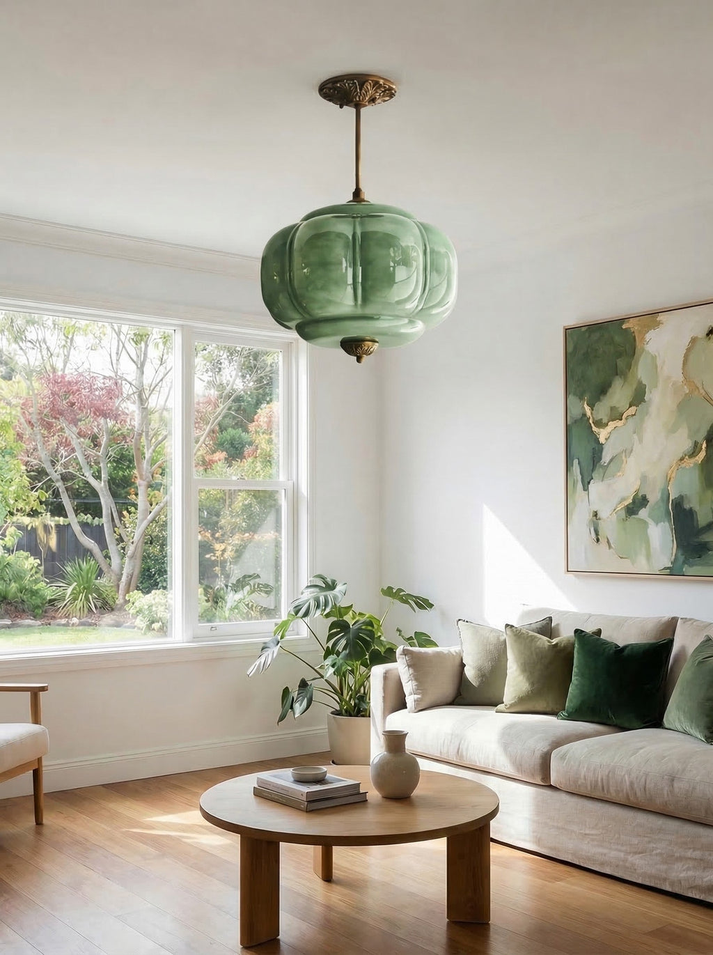 Vintage Milk Glass Pendant Lamp with Wavy Edge | Scandinavian Atmosphere Lighting for Kitchen and Bedroom - Lamylie