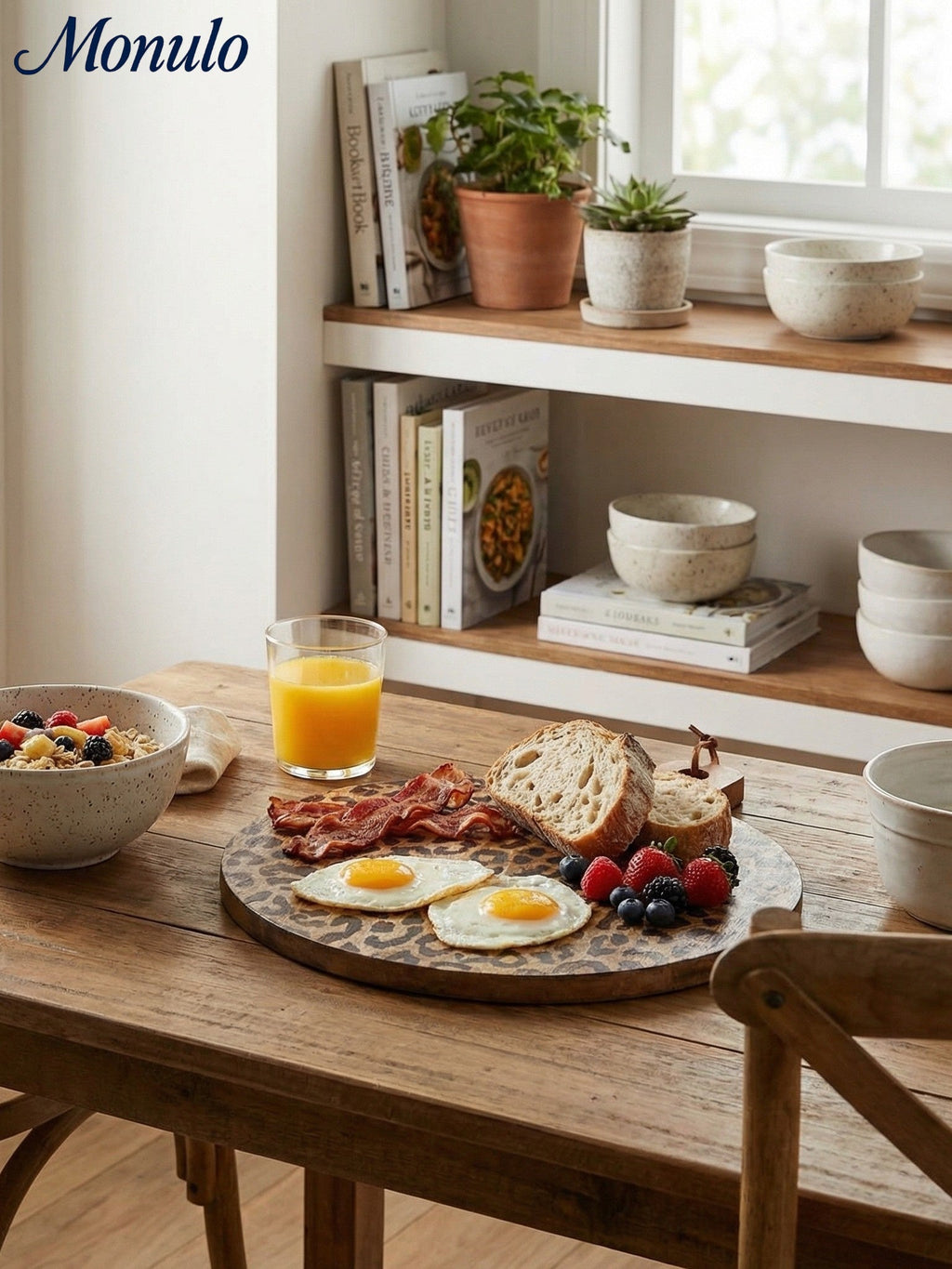 Wooden Serving Board Sapele Wood Round and Square Scandinavian Design for Kitchen and Table - Lamylie