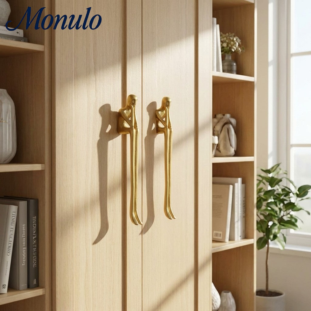 Minimalist Cabinet Handle - Brass Silver Pink - Scandinavian Design Furniture - Lamylie