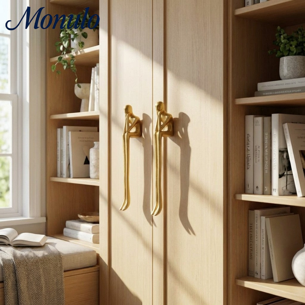 Minimalist Cabinet Handle - Brass Silver Pink - Scandinavian Design Furniture - Lamylie