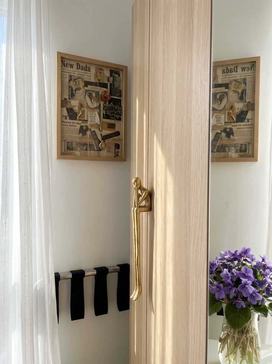 Minimalist Cabinet Handle - Brass Silver Pink - Scandinavian Design Furniture - Lamylie