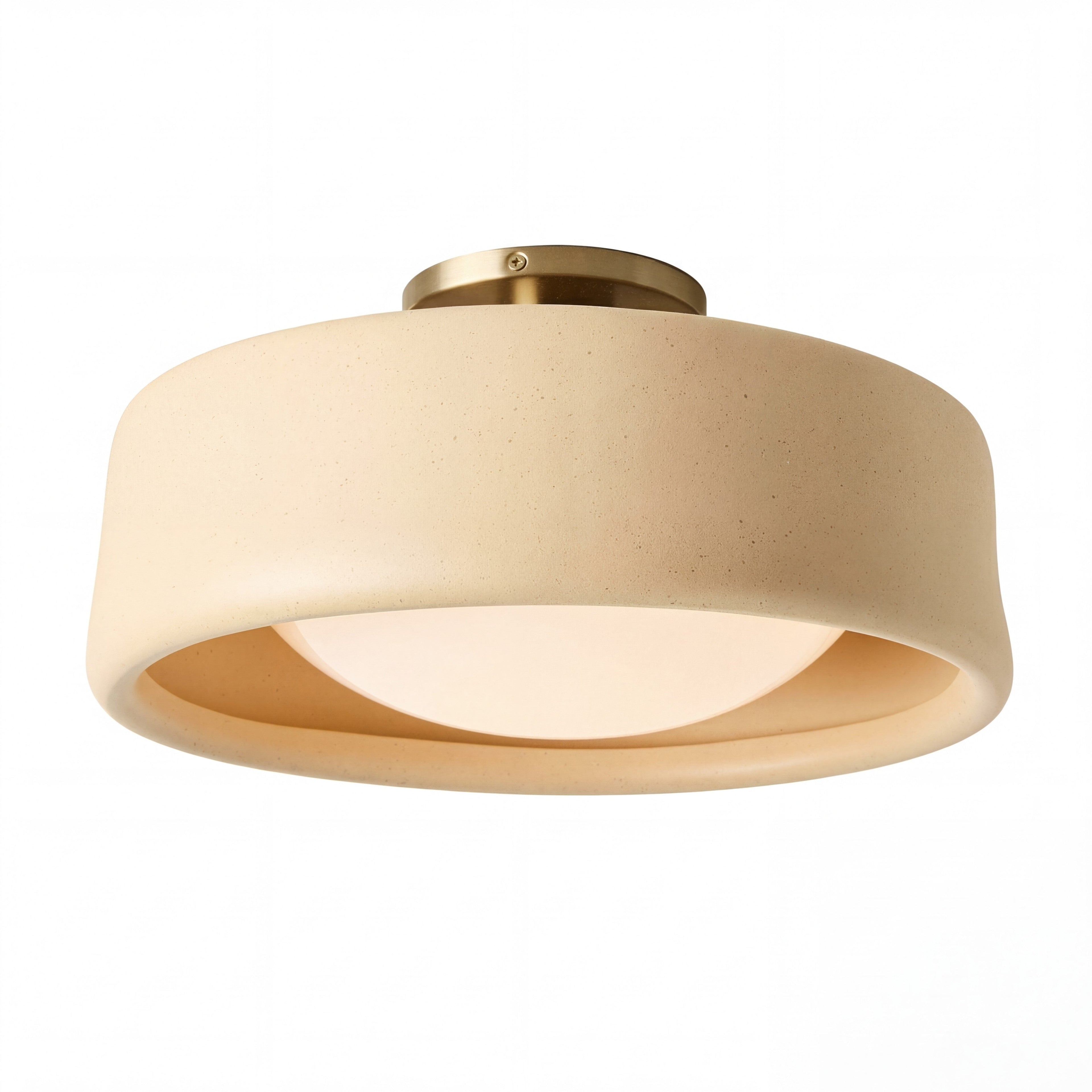 Keramische plafondlamp in Scandinavisch design met halfronde porseleinen kap - Lamylie