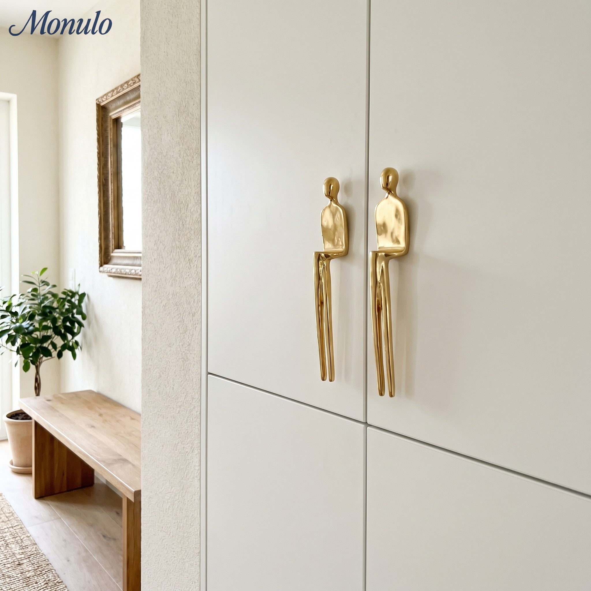 Minimalist Cabinet Handle - Brass Silver Pink - Scandinavian Design Furniture - Lamylie