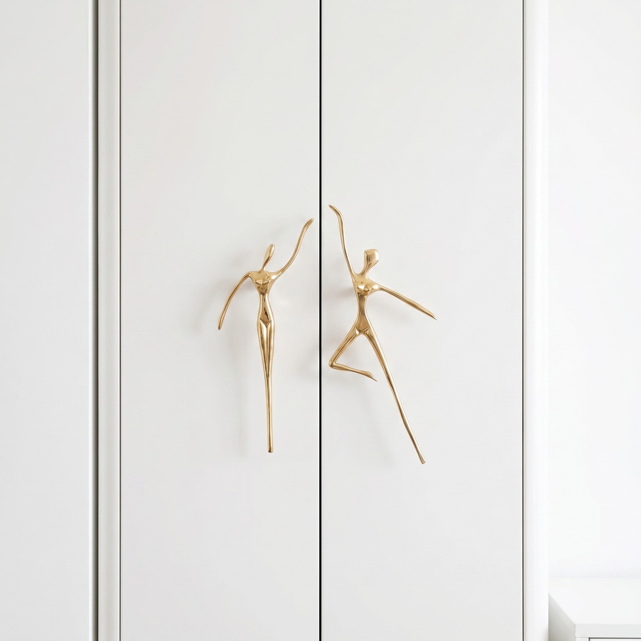 Minimalistischer Schrankgriff - Messing Silber Rosa - Skandinavisches Möbeldesign - Lamylie
