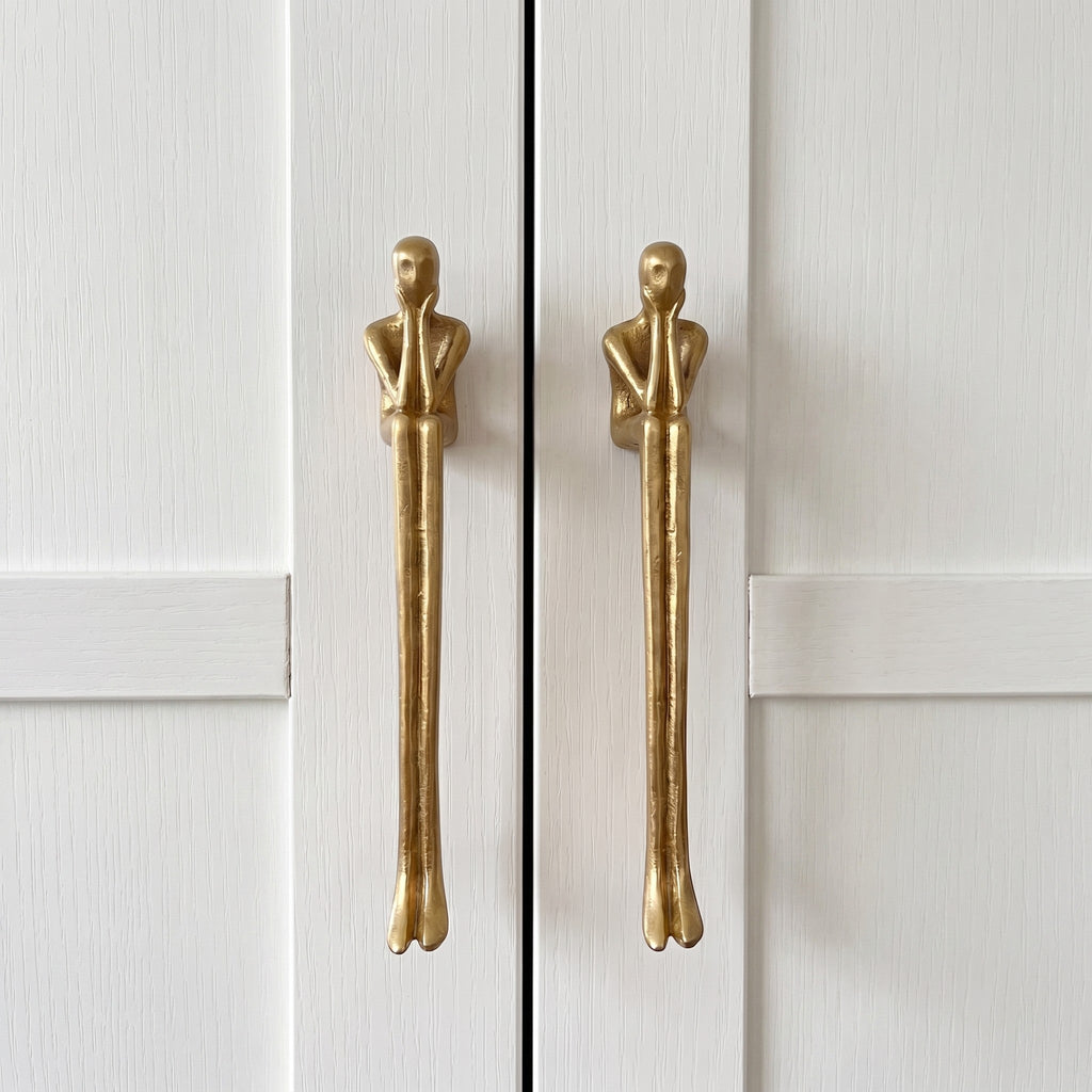 Minimalist Cabinet Handle - Brass Silver Pink - Scandinavian Design Furniture - Lamylie
