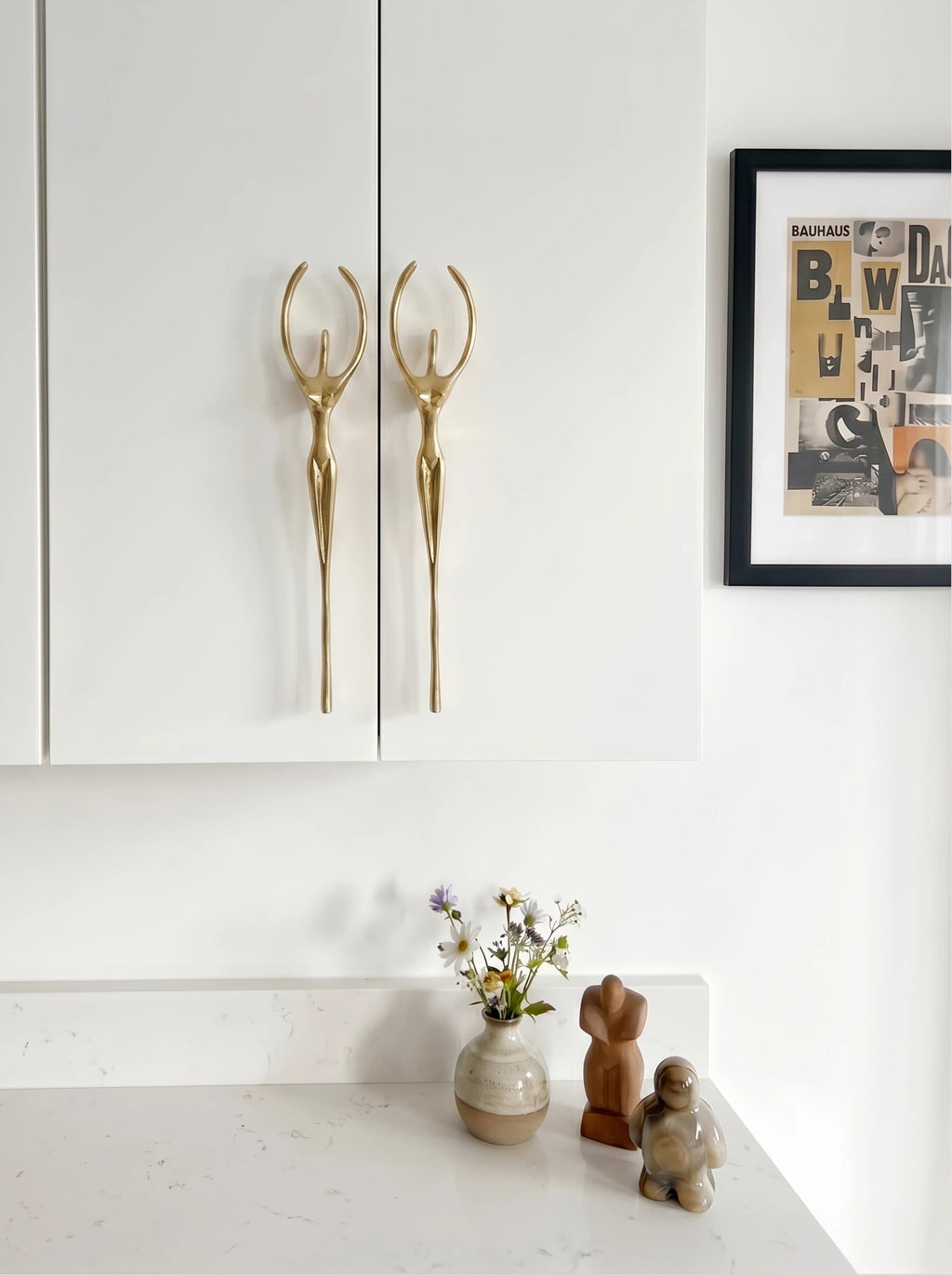 Minimalist Cabinet Handle - Brass Silver Pink - Scandinavian Design Furniture - Lamylie