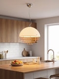 Stylish Pendant Lamp Bauhaus Design Orange-White Ambient Lighting for Modern Interiors - Lamylie