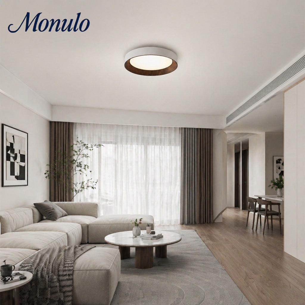 Minimalist Round Low-Profile Ceiling Lamp Bedroom Ceiling Lighting LED - Lamylie
