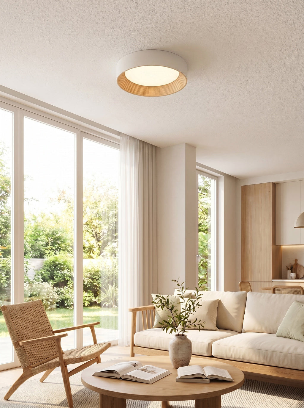 Minimalist Round Low-Profile Ceiling Lamp Bedroom Ceiling Lighting LED - Lamylie