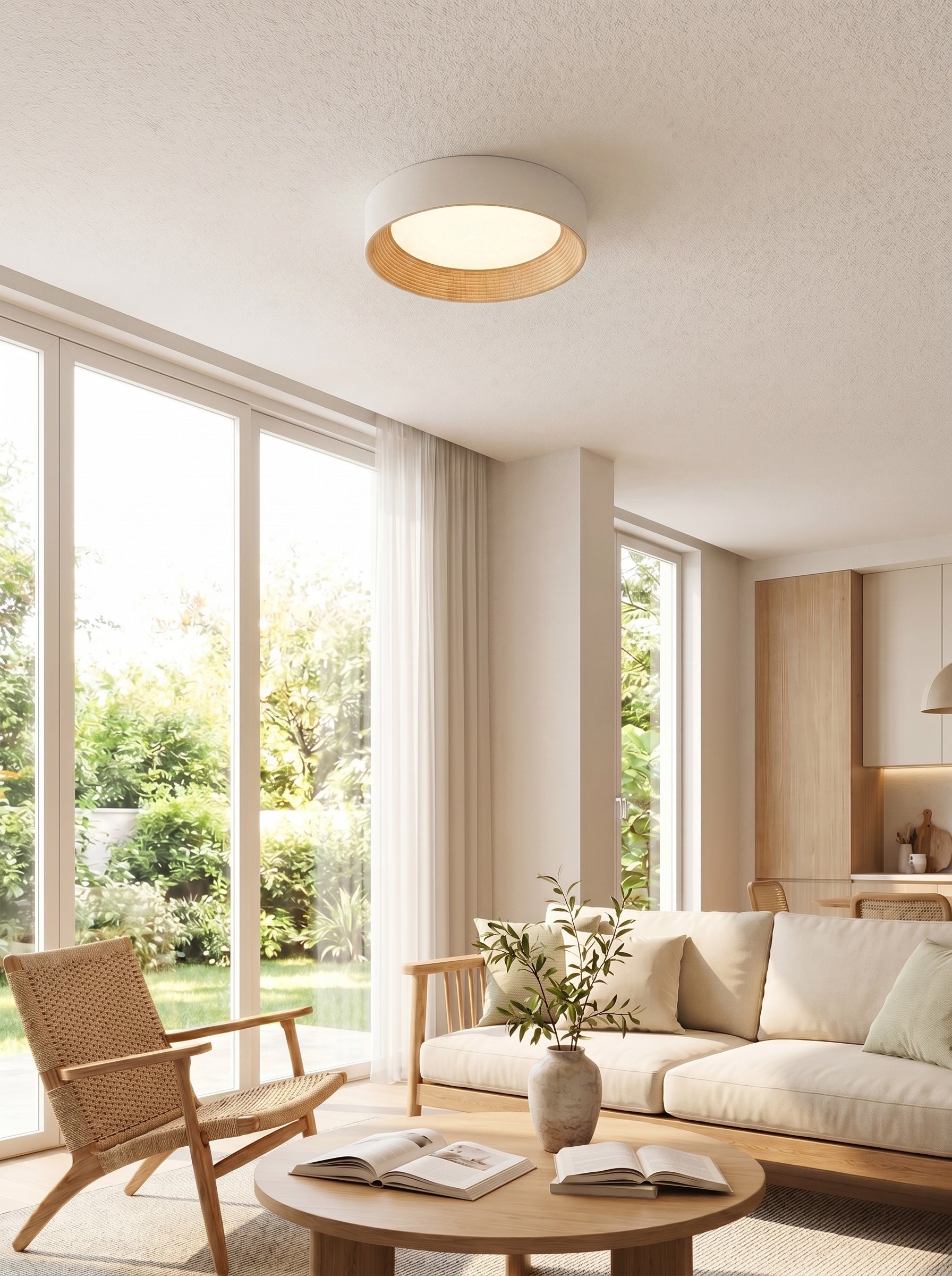 Minimalistische runde flache Deckenlampe Schlafzimmer-Deckenbeleuchtung LED - Lamylie