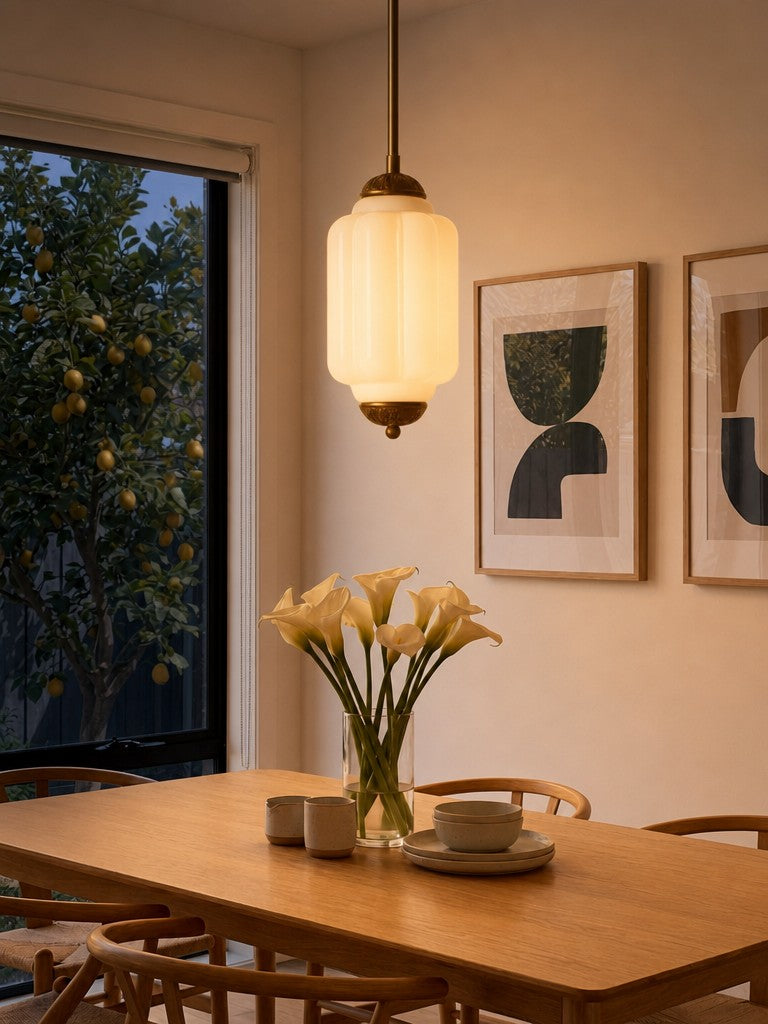 Vintage Glass Pendant Lamp with Nostalgic Look | Refined Lighting for Dining Room and Kitchen - Lamylie