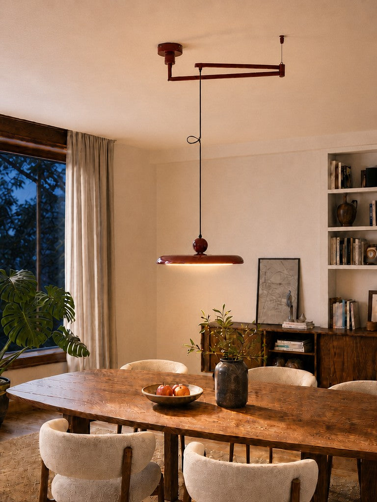 Adjustable Pendant Lamp with Swivel Arm | Minimalist Industrial Metal Lighting - Lamylie