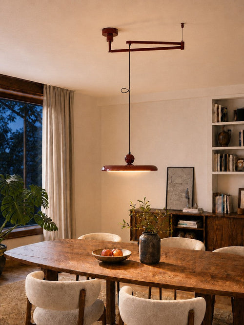 Adjustable Pendant Lamp with Swivel Arm | Minimalist Industrial Metal Lighting - Lamylie