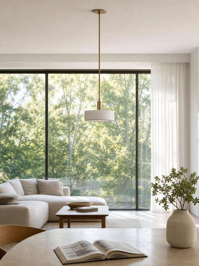 Porcelain Pendant Lamp Minimalist Design White Green Black Orange Yellow Dining Room Kitchen - Lamylie