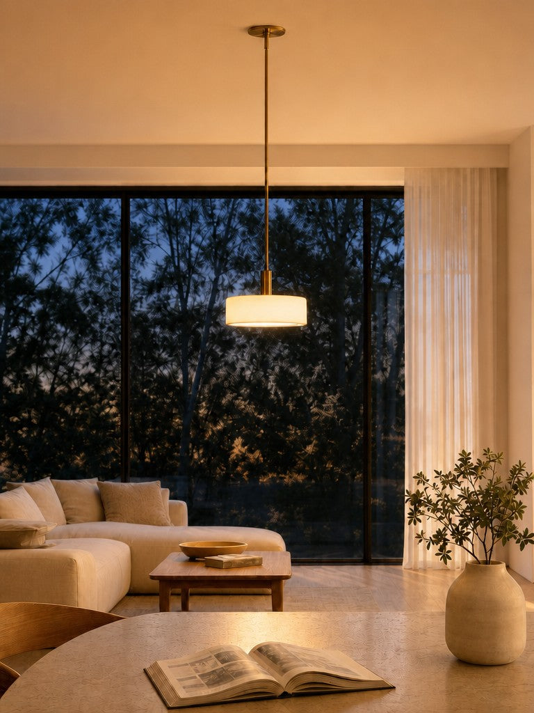 Porcelain Pendant Lamp Minimalist Design White Green Black Orange Yellow Dining Room Kitchen - Lamylie