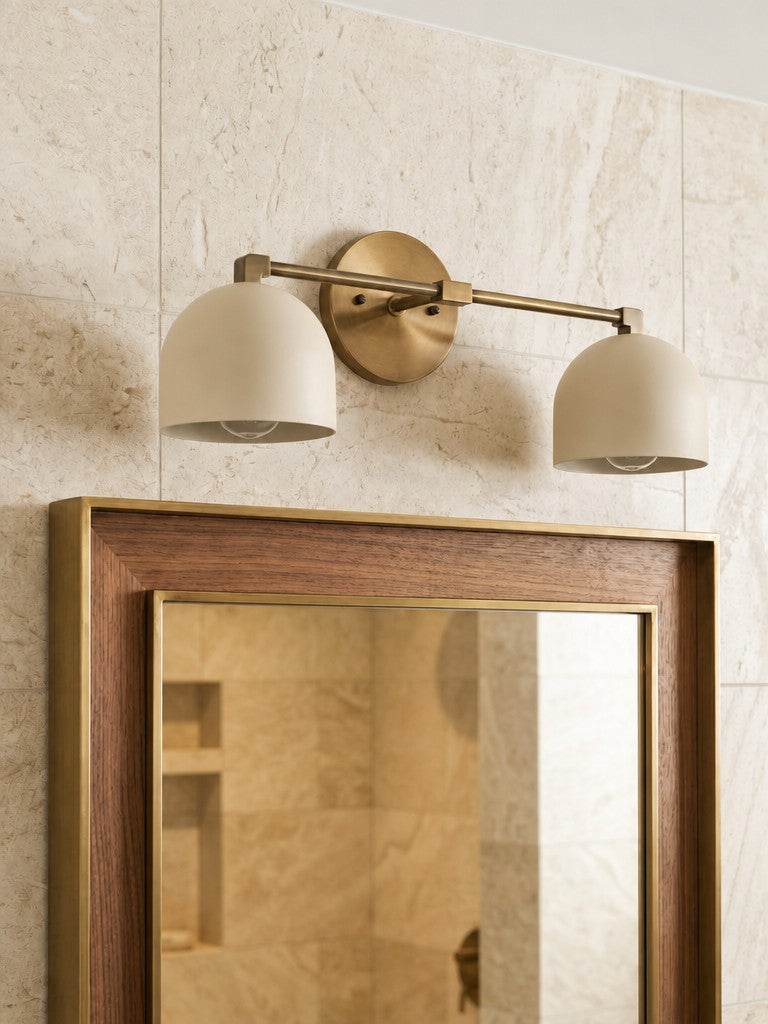 Wall Lamp Dome Shade Mid-Century Retro Design Bathroom Hallway - Lamylie
