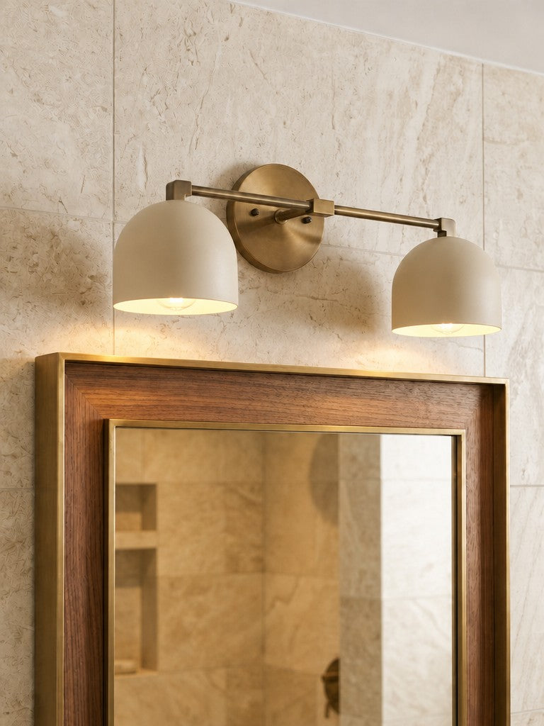 Wall Lamp Dome Shade Mid-Century Retro Design Bathroom Hallway - Lamylie