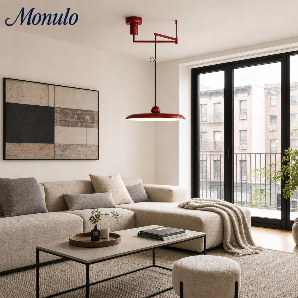 Adjustable Pendant Lamp with Swivel Arm | Minimalist Industrial Metal Lighting - Lamylie